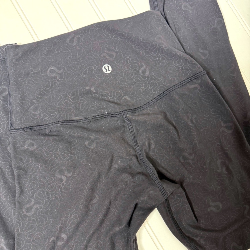 Lululemon Align High-Rise Pant 25"Yogo Emboss Black Sz 2 - Picture 6 of 7